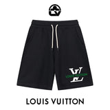Louis Vuitton LV Shorts Letter Printing logo Five-point Shorts25ss New Drawstring Casual Summer Pants5Two-in-One Casual Sweatpants for Men and Women, Pure Cotton Joggers