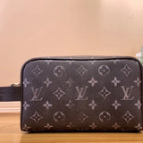 Louis Vuitton LV Wallets/Clutches Top version 【Top with High Version】【LockerDoppKit Toilet Bag】M83112Flower(Silk Screen)Black Color Wash Bag DOPP Toilet Bag/Cosmetic Bag Men's and Women's Bags Handbag Presbyopic M83112Black Flower Wash Bag Large M12641