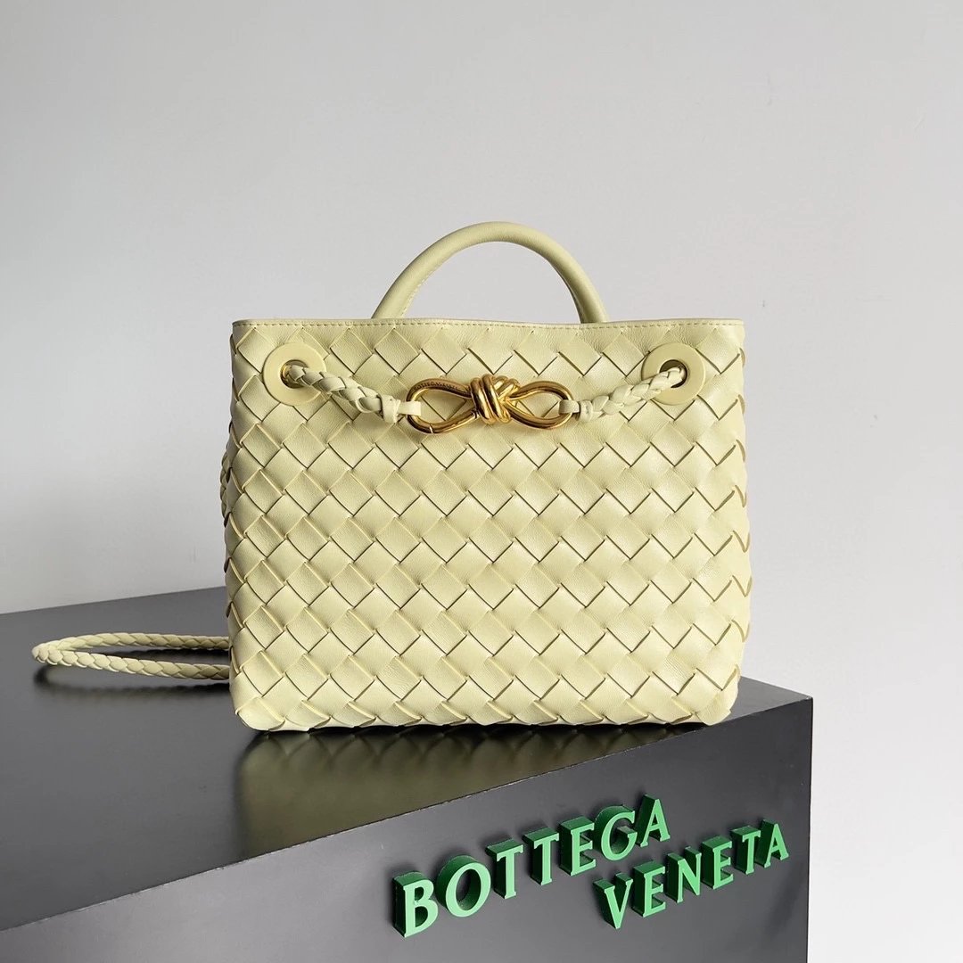 Bottega Veneta Women's Bag Top version 【Level Surrogate Shopping】Home New andiamo Handbag Woven Bag Horoscope Buckle Briefcase Large45cm Shopping Bag Tote Bag tote Bag Handbag Shoulder Crossbody Bag24New Women's Bag New Color Idle Style Square Pocket Bag