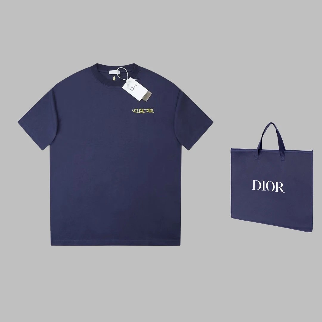 Dior T-shirt 25SS Early Spring New Collaboration Ski Series Letters logo Embroidered Short Sleeve Unisex Couple Style T T-shirt