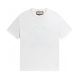 Gucci T-shirt Chest Engraved Letter logo round Neck Short Sleeve25ss New Pure Cotton Unisex Style T T-shirt OS Loose Fit Base Shirt Top Half Sleeve T-Shirt