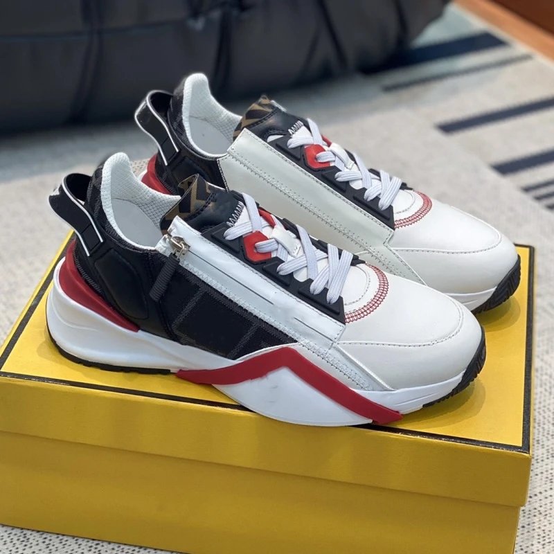 FENDI Shoes 2024New Sports Shoes Men's Color Matching Twill Letters Dad Shoes All-Match Lace-up Casual Shoes Men