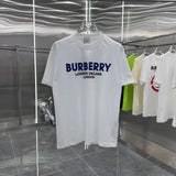 Burberry T-shirt Unique Letter Print on Chest logo round Neck Short Sleeve25ss New Pure Cotton Unisex Style T Casual T-Shirt Base Layer Shirt OS Loose Fit Half Sleeve Top Plus Size
