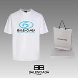 Balenciaga T-shirt Chest Letter Pattern Print logo round Neck Short Sleeve25ss New pure cotton T Unisex T-Shirt OS Loose Fit Base Shirt Top Half Sleeve T-Shirt