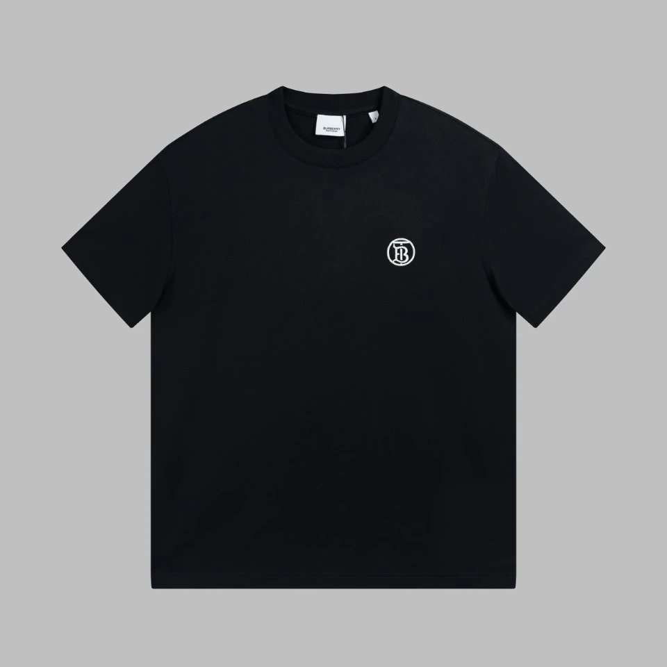 Burberry T-shirt TB Letter Embroidery Exclusive Logo Crew Neck Short Sleeve25ss New Pure Cotton Unisex Style T T-shirt OS Loose Fit Base Shirt Short Sleeve T-Shirt Top