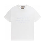 Gucci T-shirt Chest Letter Embroidery logo round Neck Short Sleeve25ss New pure cotton T Unisex T-Shirt OS Drop Shoulder Loose Fit Base Shirt Top T-Shirt Short Sleeve