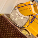Louis Vuitton LV Women's Bag Top version 22New Inspection-Free Version M46002Black M46099Milky White M46112Gray Embossed M46091BAGATELLE Women's Moon Bag Croissant Handbag Backpack Shoulder Bag Messenger Bag Women's Underarm Bag Baguette Bag Women's Bag