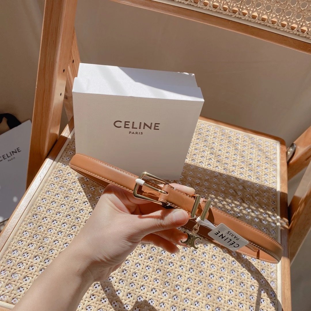 Celine Belt Top version Goods Belt Belt Female Arc De Triomphe Belt Arc De Triomphe Belt Black Retro Hair Style Belt Bright Gold Head Belt Belt Double-Sided Belt Women's Belt Women's Belt Belt Women's Belt1.8Belt Women's Belt Belt