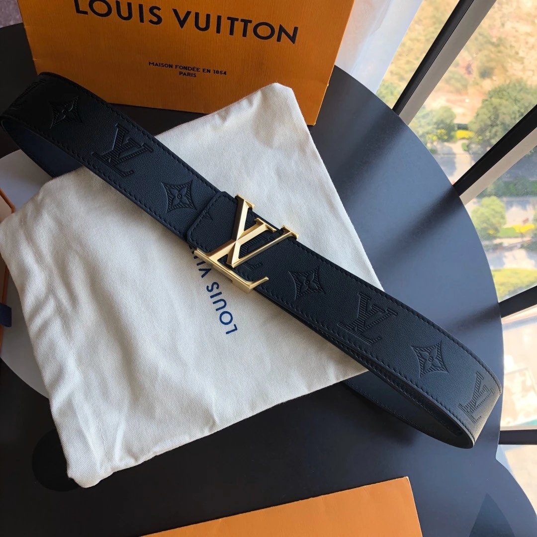 Louis Vuitton LV Belt Top version 【Counter Quality】The Most New Belt4.0cm Men's Belt Metal Buckle Men's Leather Belt with Classic Chessboard Plaid Belt with Genuine Goods Packaging in and out of the Counter No Problem Versatile Casual Fashion Formal Wear