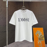 Dior T-shirt Chest Letter Pattern Print logo round Neck Short Sleeve25ss New Pure Cotton Unisex Style T T-shirt OS Loose Fit Base Shirt Half Sleeve T-Shirt Top Half Sleeve