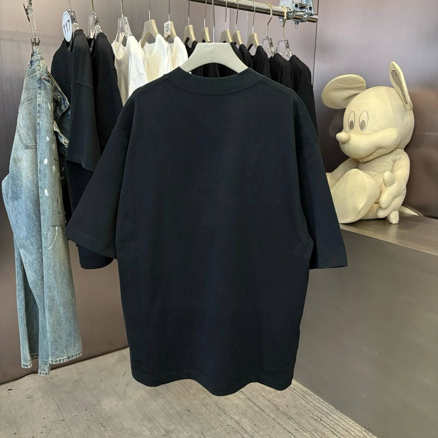 Dior T-shirt Chest Pattern Print logo round Neck Short Sleeve25ss New Pure Cotton Unisex Style T Casual T-Shirt Base Layer Shirt OS Loose Fit Half Sleeve Top Plus Size