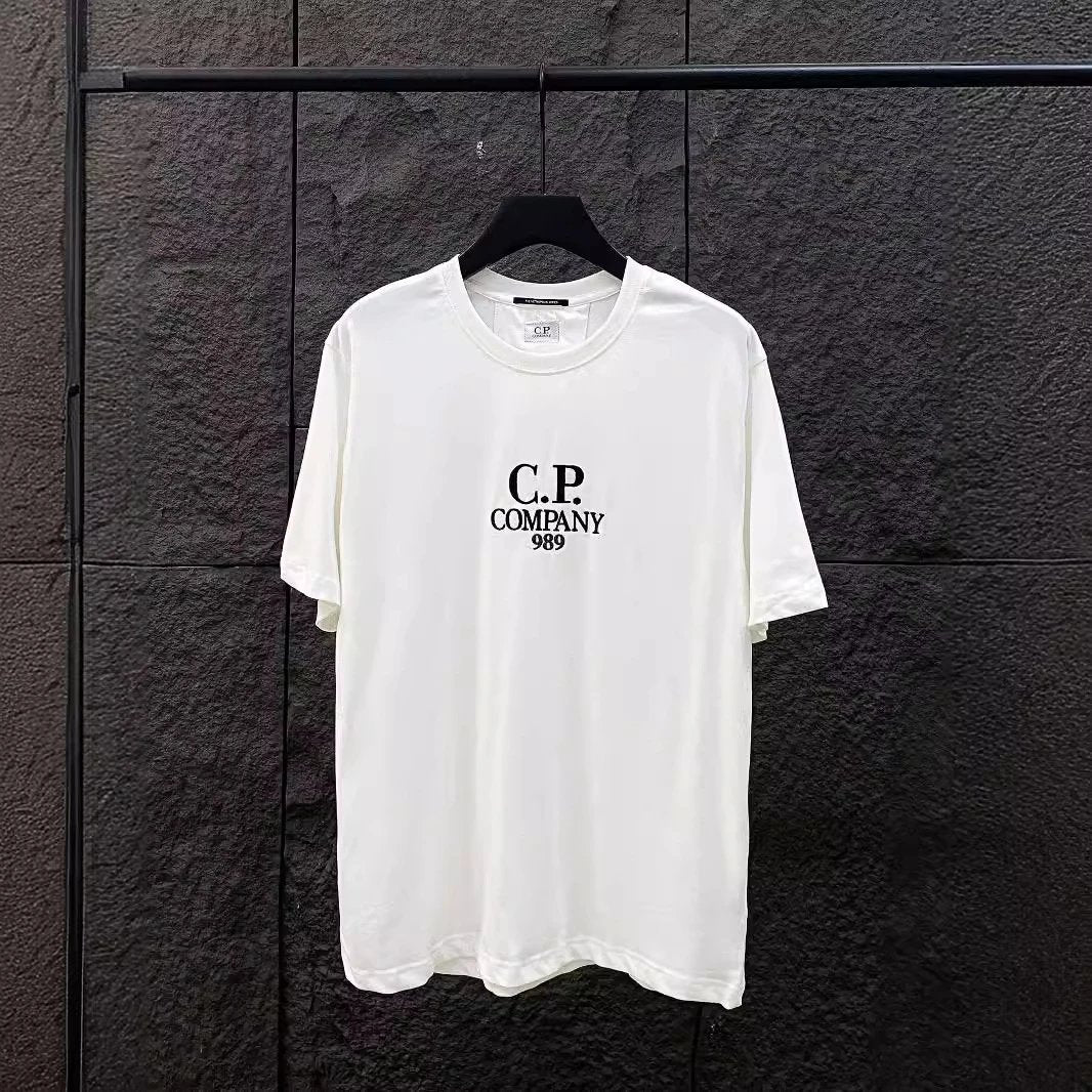 CP Company T-shirt Men Trendy Brands Pure Cotton Embroidery Casual round Neck Short Sleeves T T Shirt Handsome Simple Leisure Sports