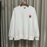 Dior Hoodie Chest Lettering logo Embroidered Crewneck Sweatshirt Long Sleeve Base Shirt Outerwear Trendy Unisex Sports Casual Loose Fit Versatile Autumn Winter New Arrival