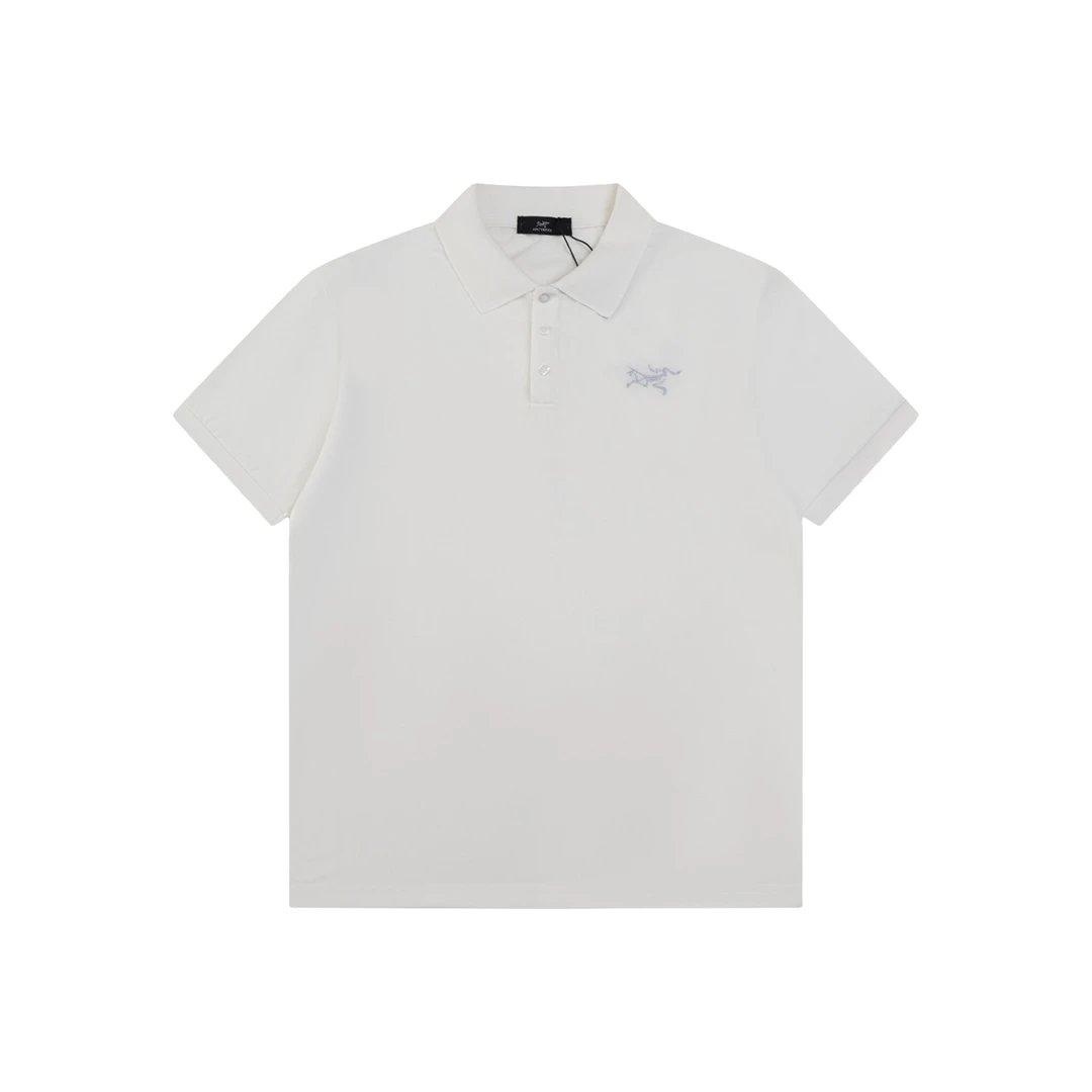 Arc'teryx T-shirt Chest Bird Pattern logo Embroidery POLO Shirt Lapel Short Sleeve25ss New Unisex Summer Short Sleeve OS Loose T Business Half Sleeve Shirt Plus Size T-Shirt