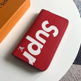 Louis Vuitton LV Wallets/Clutches Top version 【Original Leather】Men's and Women's Wallet Full Series M67541M67542M67543M67544M67548supreme Series Water Ripple Leather Silk Screen Wallet Card Holder the Suit Wallet Long Wallet Handbag