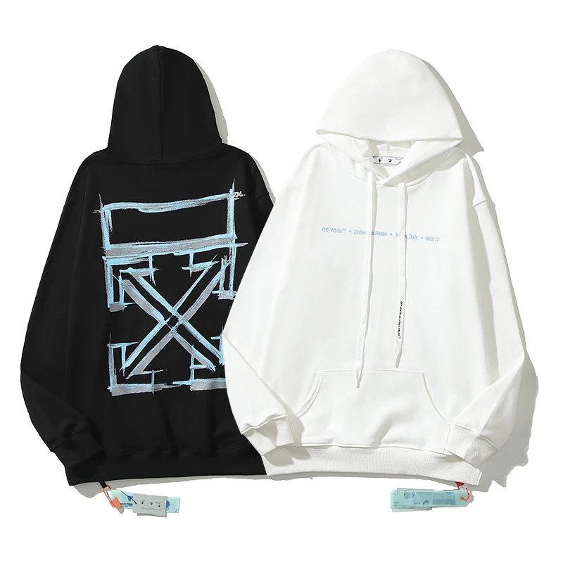 OFF-White Hoodie Cotton Terry Pullover Hoodie Loose Sweater-CY