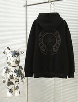 Chrome Hearts Hoodie 3D Double Layer Sanskrit Embroidered Hooded Zipper Jacket with 3D Jacquard logo Sportswear Set Hoodie Jacket Unisex os Version24ss Autumn and Winter New Products