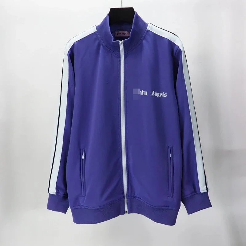 Palm Angels Sports suit Correct Version of Fashion Brand Stripe Braid High Street Casual Sports Jacket Couple Suit Foreign Trade