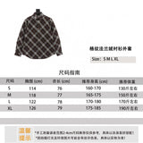 Burberry Shirt 24Fw Plaid Flannel Shirt Coat Same Style for Men and Women