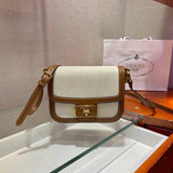 PRADA Bag Top version Latest New Canvas Saddle Bag Retro Fashion Casual Saddle Bag Canvas Bag Shoulder Belt Flap Bag Flap Bag Shoulder Bag Messenger Bag Women's Bag Women's Bag1BD217