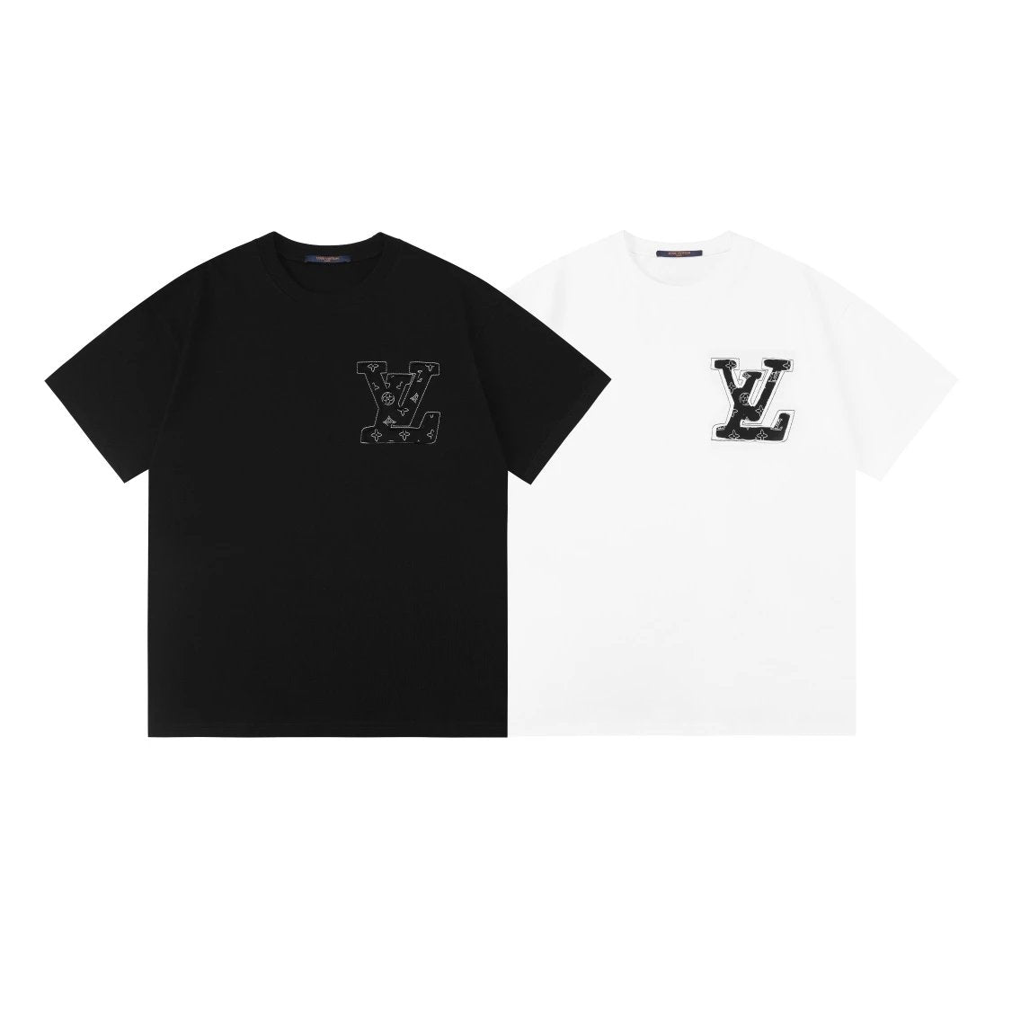 Louis Vuitton LV T-shirt Front Chest Distressed Hollow Letter Embroidery logo round Neck Short Sleeve25ss New Pure Cotton Unisex Style T T-shirt OS Loose Fit Base Shirt Half Sleeve T-Shirt Top Half Sleeve