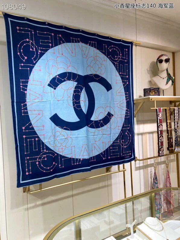 Chanel Square scarf New【Constellation Sign140】Cashmere Square Scarf