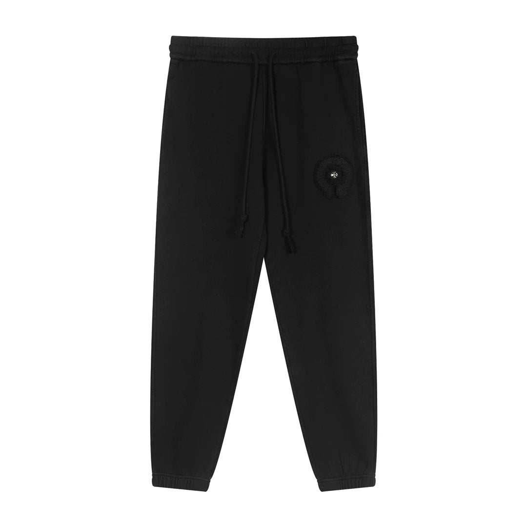 Chrome Hearts Sweatpants Casual Pants with Patch Embroidery Logo Drawstring Jogger Pants Versatile Sweatpants Unisex Sports Pants Long Pants24ss Autumn and Winter New Products