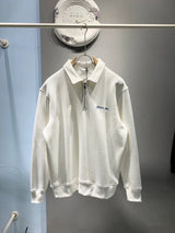 Dior Hoodie Embroidered Zipper Collar Sweatshirt Base Shirt Unisex