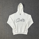 Corteiz Hoodie Street Letters Printed Velvet Padded Hooded Sweatshirt Loose All-Match Simple Sweatpants Suit Fashion