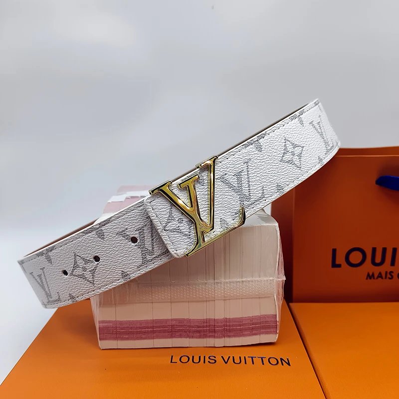 Louis Vuitton LV Belt Belt Men's Graffiti Casual All-Matching Men's Smart Guy Belt Trendy Brand Pant Belt Young Student Pants Belt