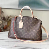 Louis Vuitton LV Women's Bag Top version M45811Black Gray Old huaGrandPalais Handbag Grain Leather Embossed Travel Bag Shoulder Crossbody Handbag Hand-Held Elbow Bag Women's Bag