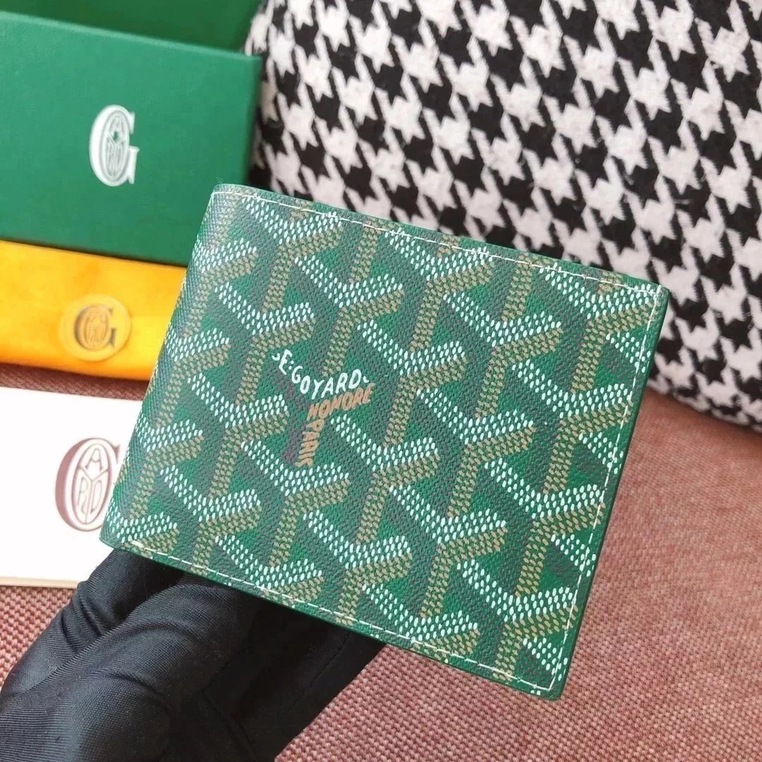 Goyard Bag Top version Tax-Free Classic Short Folding Wallet Men's Wallet Short Wallet Men's and Women's Same Coin Purse Card Holder