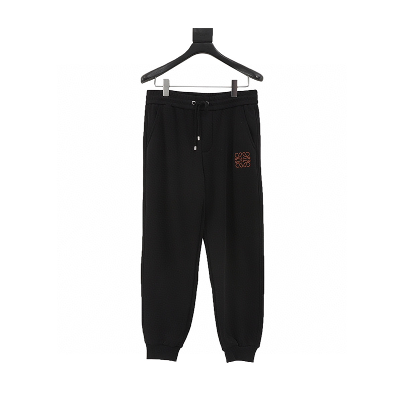 LOEWE Sweatpants Logo and1854Leather Embroidered Pocket Fleece-lined Trousers for Men and Women