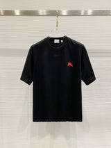 Burberry T-shirt Embroidery on the chest logo round Neck Short Sleeve25ss New Pure Cotton Unisex Style T T-shirt OS Loose Fit Base Shirt Half Sleeve T-Shirt Top Half Sleeve