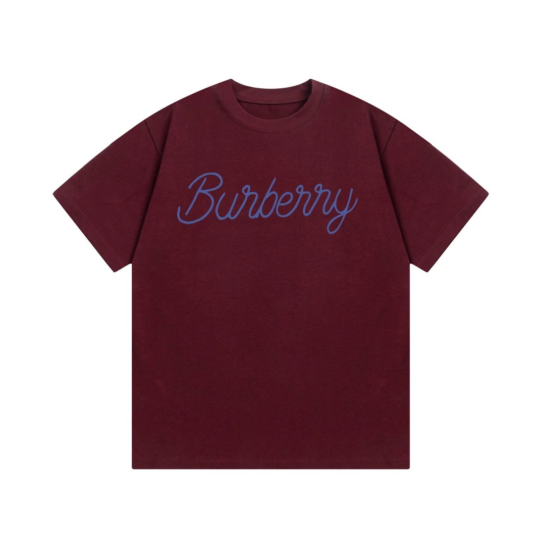 Burberry T-shirt Chest Letter Print Logo Logo Crew Neck Short Sleeve25ss New pure cotton T Unisex T-Shirt OS Loose Fit Base Shirt Top Half Sleeve T-Shirt
