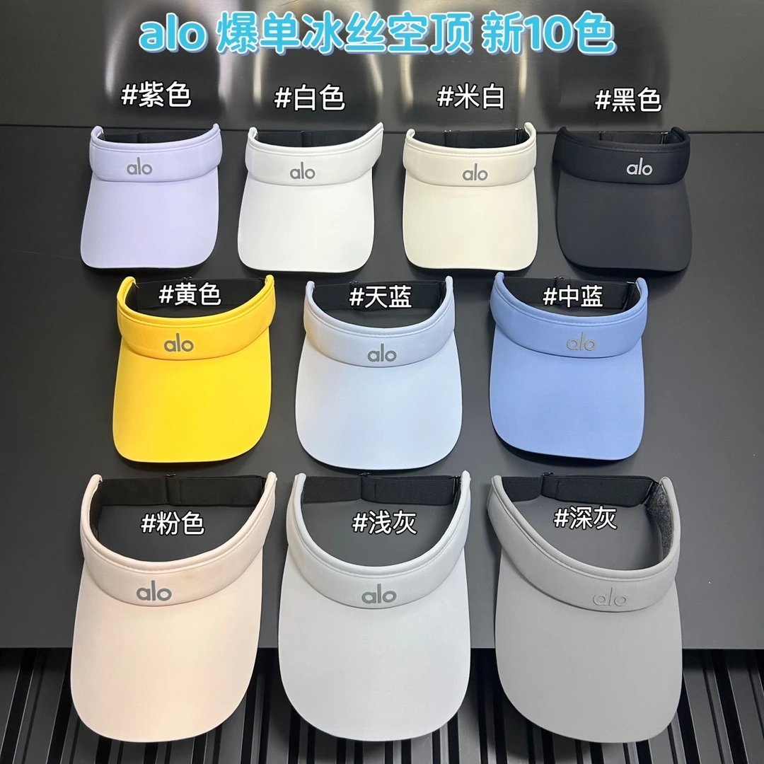 Alo Yoga Hat Classic Letters logo Baseball Cap Sunshade Sun Protection Duckbill Cap Slimming Face Curved Brim Versatile Large Head Circumference Sports Hat Unisex Couple Style