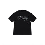 Stussy T-shirt Top Version Fashion Brand Plush Dice Summer Men's and Women's Same Style Short Sleeve T T-shirt