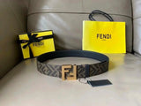 FENDI Belt Top version In Stock High Quality Genuine Leather New Men's Belt Fashion All-Match Casual Monster Belt Pant Belt Unisex