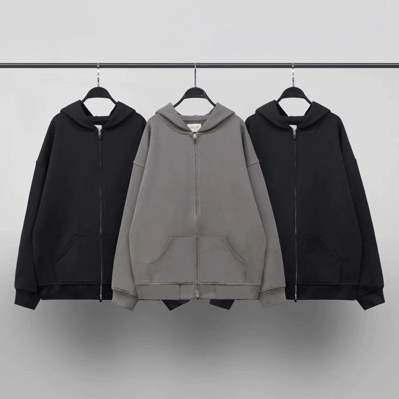 ESSENTIALS Hoodie Top Version Season 6 God Zipper Cardigan Hoodie Coat Genuine Goods Men and Women Street Fashion Brand