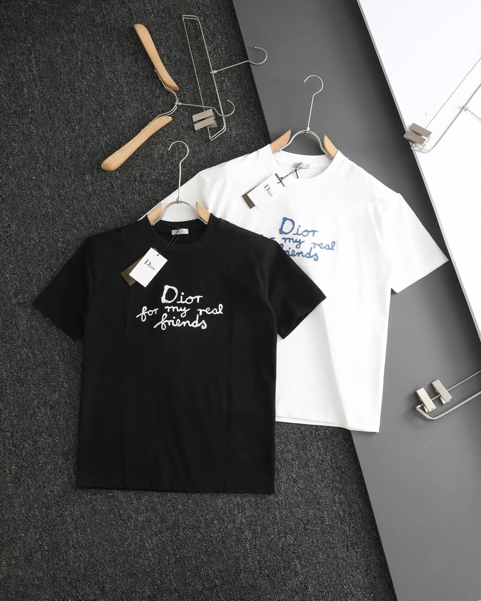 Dior T-shirt Chest Letter Embroidery logo round Neck Short Sleeve25ss New pure cotton T Unisex T-Shirt OS Loose Fit Base Shirt Top Half Sleeve T-Shirt