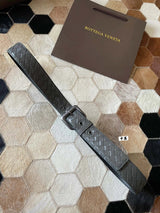 Bottega Veneta Belt 【First Layer Cowhide】Counter Version Free Packaging New Belt Men's First Layer Cowhide Hand-Woven Calfskin Belt Fashion All-Matching3.8cm Pant Belt Men and Women Business Casual Belt Belt Men's Leather Belt Bottega Belt