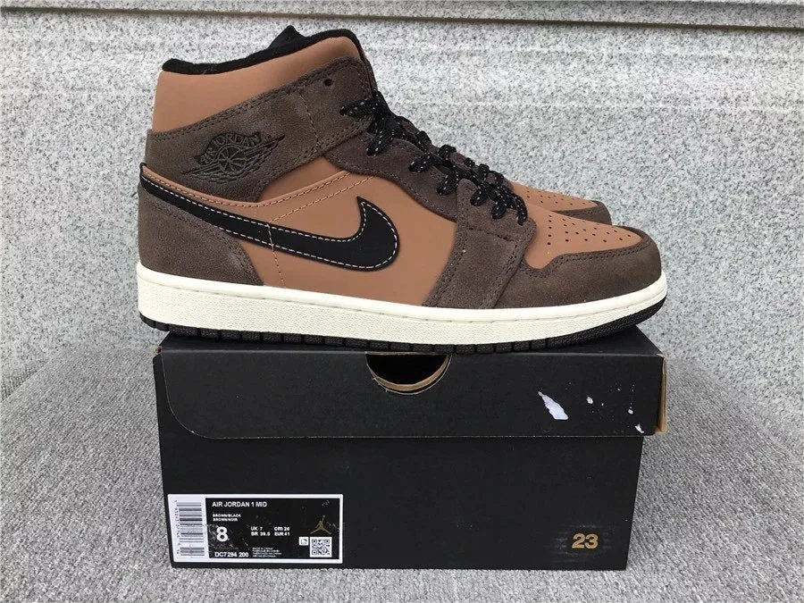 Air Jordan 1 Mid shoes New All-Match Trendy Men's Casual Sports Shoes