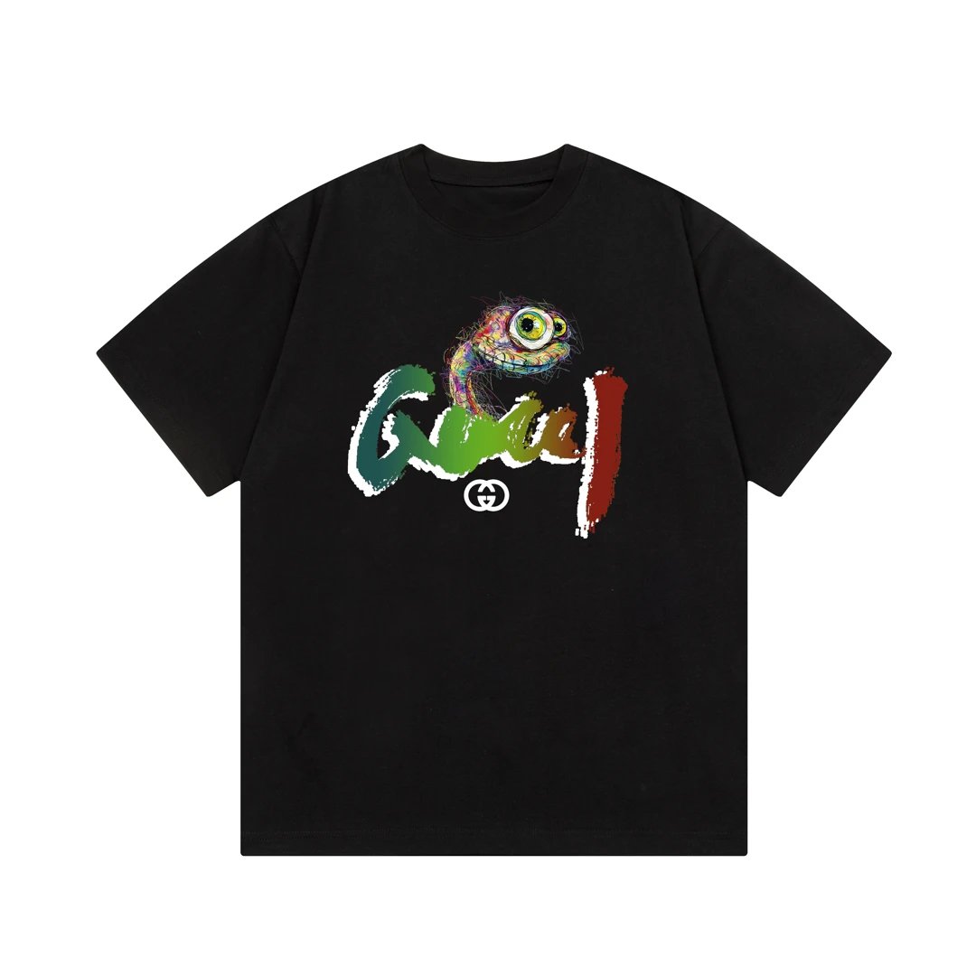 Gucci T-shirt Year of the Snake Limited Edition Letter Print logo round Neck Short Sleeve25ss New pure cotton T Unisex T-Shirt OS Loose Fit Base Shirt Top Half Sleeve T-Shirt