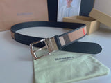 Burberry Belt Top version 【Original Custom】Original New Men's Leather Belt Width3.5cm Double-Sided Imported First Layer Calfskin Full Grain Leather Genuine Goods Quality Original Letter Rotating Buckle Counter Full Set Gift Box Packaging B Home Belt Montb