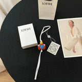 LOEWE Women's Bag Top version 【New pendant】Hanging Ornament Pendant Felt and Cow Leather Jarre Aero Bull Puppy Hanging Ornament/Pendant Panda Ornaments Elephant Pendant Full Series Small Animal Ornaments