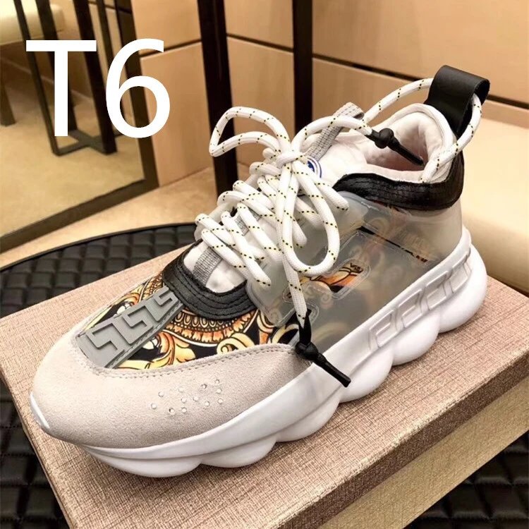 Versace Chain Reaction shoes Vasaki Couple Shoes Dad Shoes Platform Men's Hight Increasing Shoes Trendy All-Match Sports Casual Shoes for Women cf27