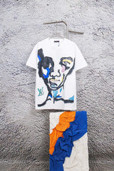 Louis Vuitton LV T-shirt Full Print of Face Pattern on Chest logo round Neck Short Sleeve25ss New Pure Cotton Unisex Style T T-shirt OS Loose Fit Base Shirt Half Sleeve T-Shirt Top Half Sleeve