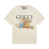 Gucci T-shirt Chest Rabbit Carrot Print logo round Neck Short Sleeve25ss New Pure Cotton Unisex Style T T-shirt OS Loose Fit Base Shirt Top Half Sleeve T-Shirt