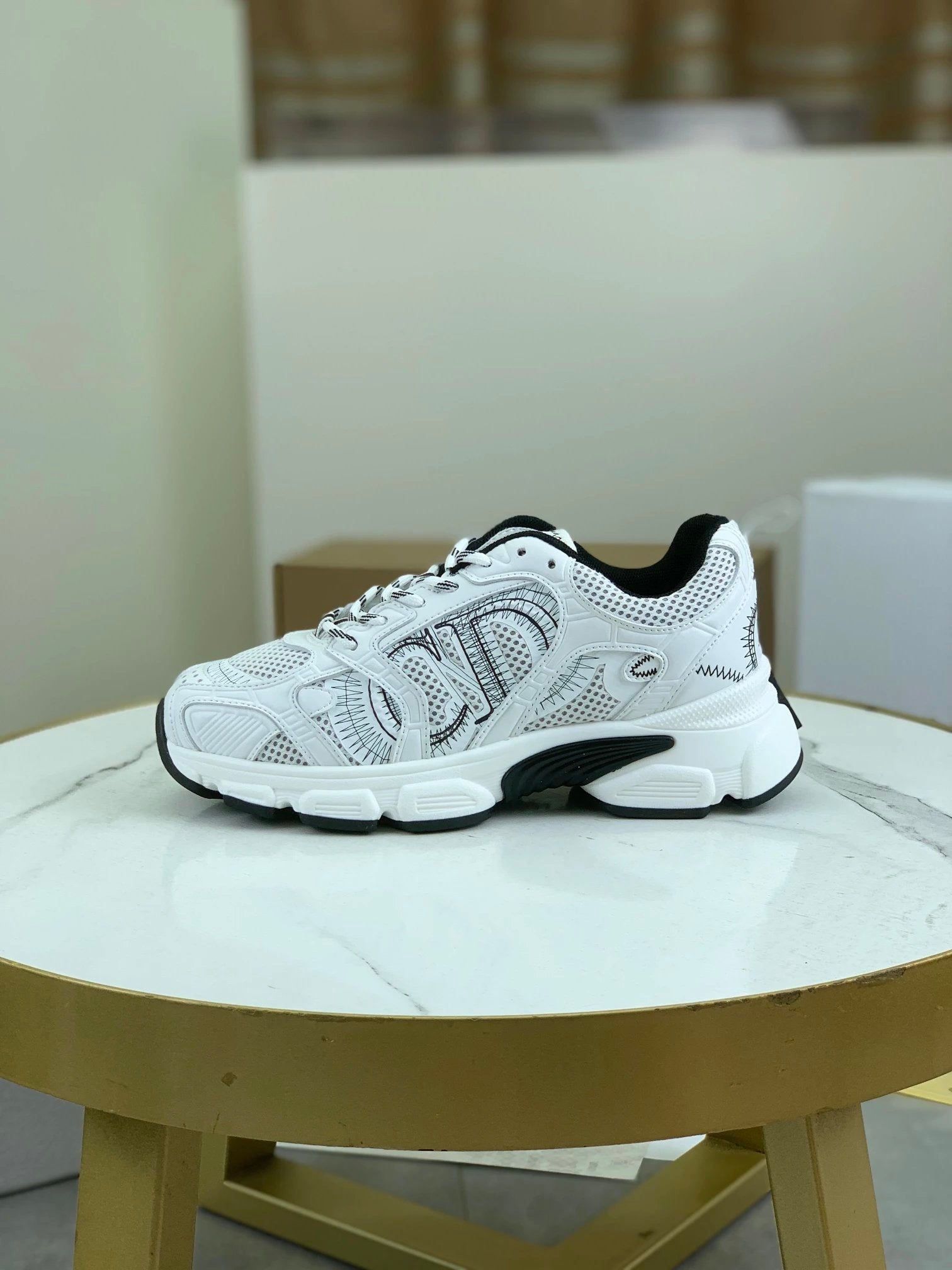 Dior Shoes New Men's Shoes Sneaker Letters logo Low-Top Mesh Surface Platform Height Increasing Women Shoes Dad Shoes