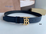 Burberry Belt Top version 【Original Custom】Original New Men's Leather Belt Width3.5cm Double-Sided Imported First Layer Calfskin Full Grain Leather Genuine Goods Quality Original Letter Rotating Buckle Counter Full Set Gift Box Packaging B Home Belt Ferra